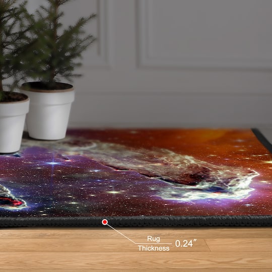 Empire Art Direct 5ft. x 7.5ft. The Hubble Space Telescope Washable Area Rug